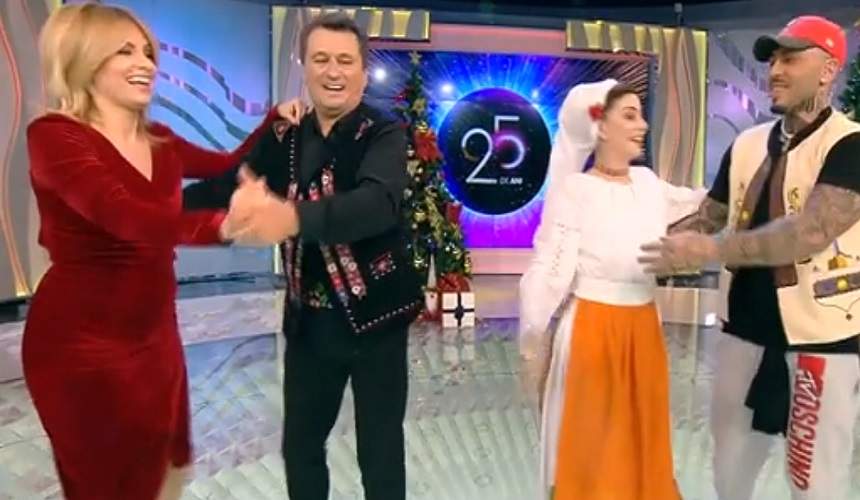 VIDEO / Graviduța Simona Gherghe, show pe ritmuri de muzică populară la „Acces Direct”! Nea Mărin a luat-o la dans