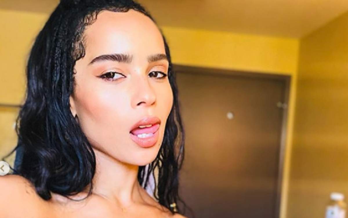 FOTO / Zoe Kravitz, udă leoarcă și cu sfârcurile la vedere! Vedeta e din ce în ce mai nonconformistă