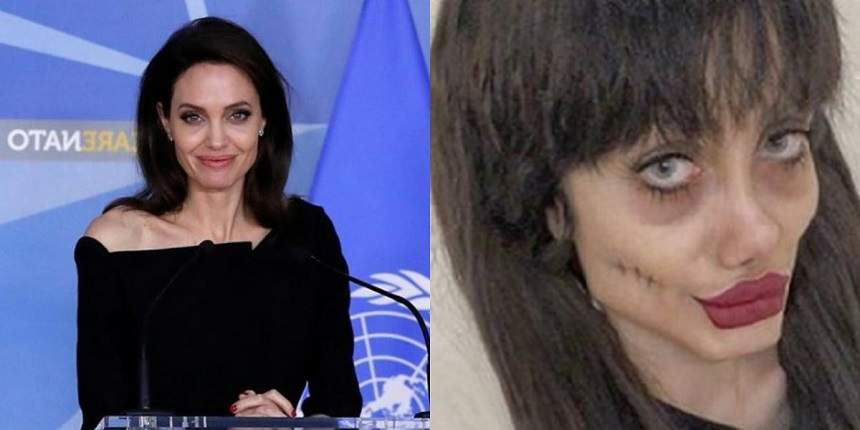 "Sosia zombie" a Angelinei Jolie are o prietenă la fel de ciudată! Blonda arată ca o păpușă Barbie vie