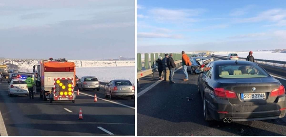 Carambol pe autostrada Timișoara-Lugoj! Un șofer vitezoman a provocat totul