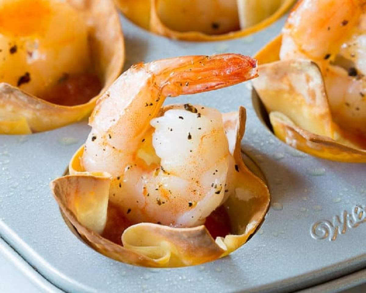 REȚETA ZILEI: Cupe wonton de creveți. Aperitivul ideal!