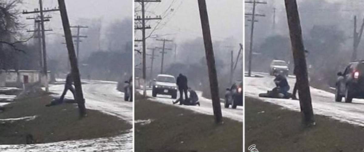 FOTO / Scene şocante în Maramureş! Maşina Poliţiei de Frontieră ar fi lovit un om, apoi a fost târât într-un şanţ