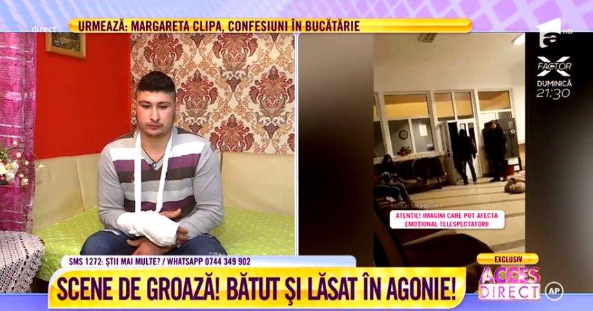 VIDEO / Primele declaraţii ale tânărului bătut cu bestialitate în autogara din Tecuci. "În salvare m-au luat la mişto"