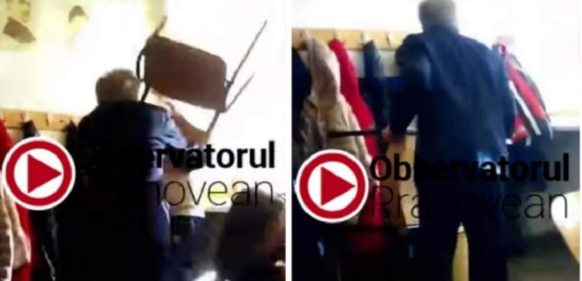 VIDEO / Scene incredibile la o școală din Ploiești. Profesorul a bătut un elev cu scaunul