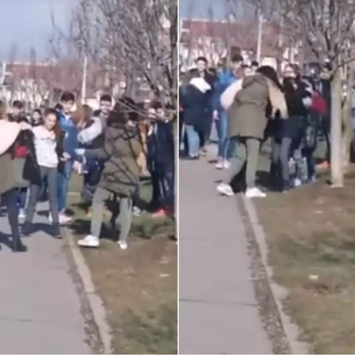 VIDEO / Bătaie între două adolescente din Alba Iulia, într-un loc de joacă pentru copii! După mai multe lovituri, au fost oprite