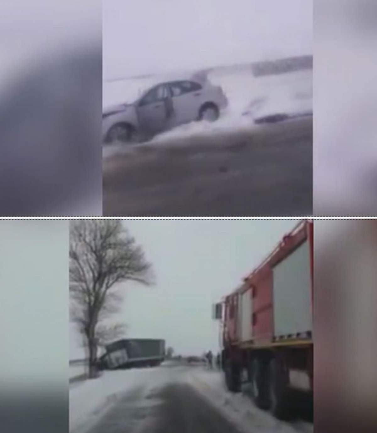 VIDEO / Două maşini au fost spulberate de un TIR, într-un grav accident produs în judeţul Constanţa