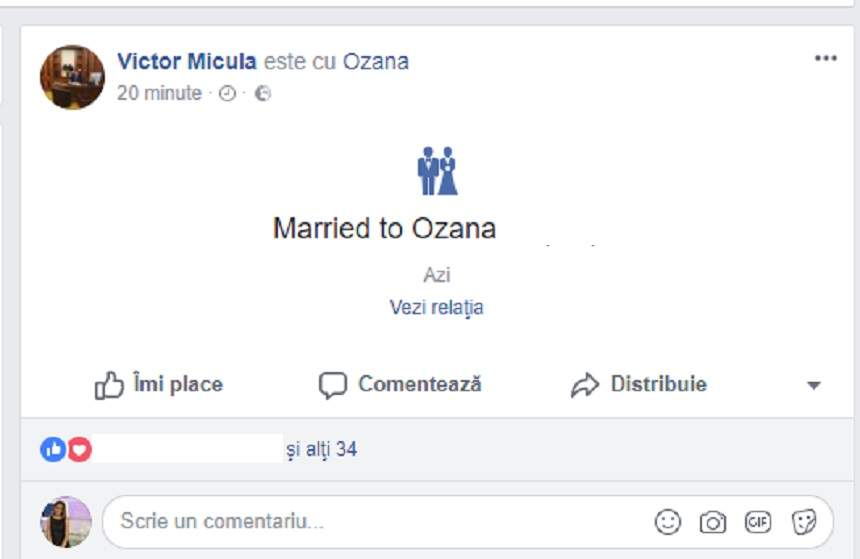 Veste neaşteptată! Victoraş Micula a anunţat că s-a căsătorit