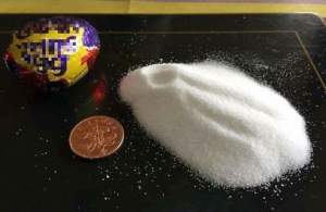 FOTO / Mama care a arătat cât zahăr conţin dulciurile de Paşte. Imaginea a stârnit numeroase controverse