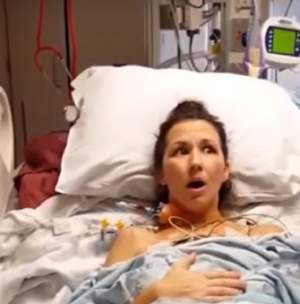 VIDEO VIRAL / Momentul emoționant în care o bolnavă de fibroză chistică ia prima gură de aer cu noii plămâni