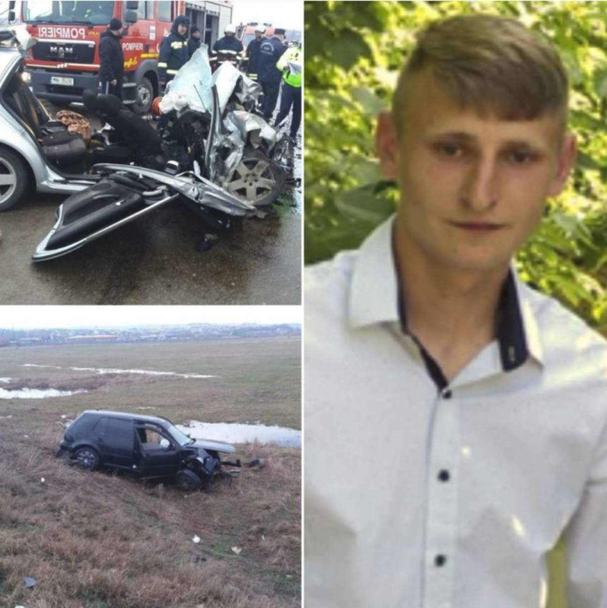 VIDEO / El este tânărul care a provocat accidentul din Vaslui cu un mort şi doi oameni în comă. "Era beat si cu muzica la maximum!"