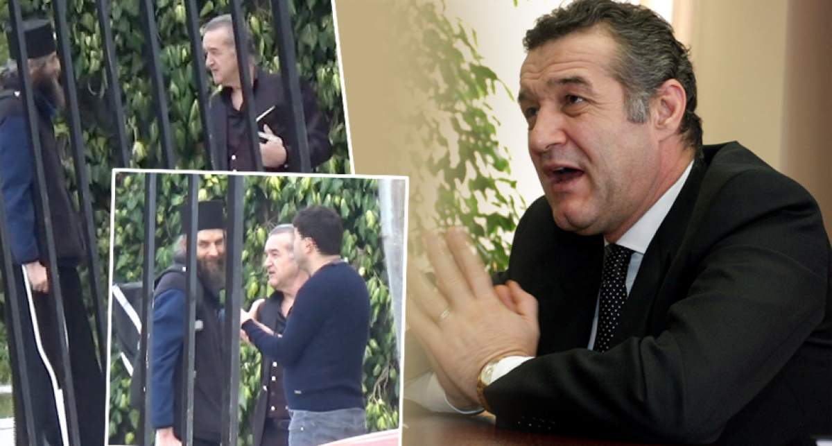 VIDEO PAPARAZZI / Gigi Becali şi-a bătut joc de un călugăr! Imagini halucinante surprinse la Palatul „Războinicului Luminii”!