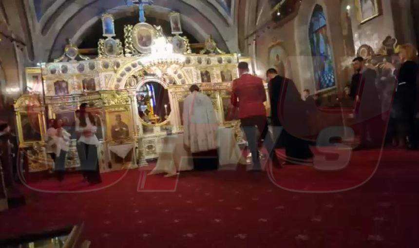 VIDEO EXCLUSIV! Imagini din biserica unde fiica lui Liviu Vârciu a fost creştinată! Ce le-a spus preotul fericiţilor părinţi