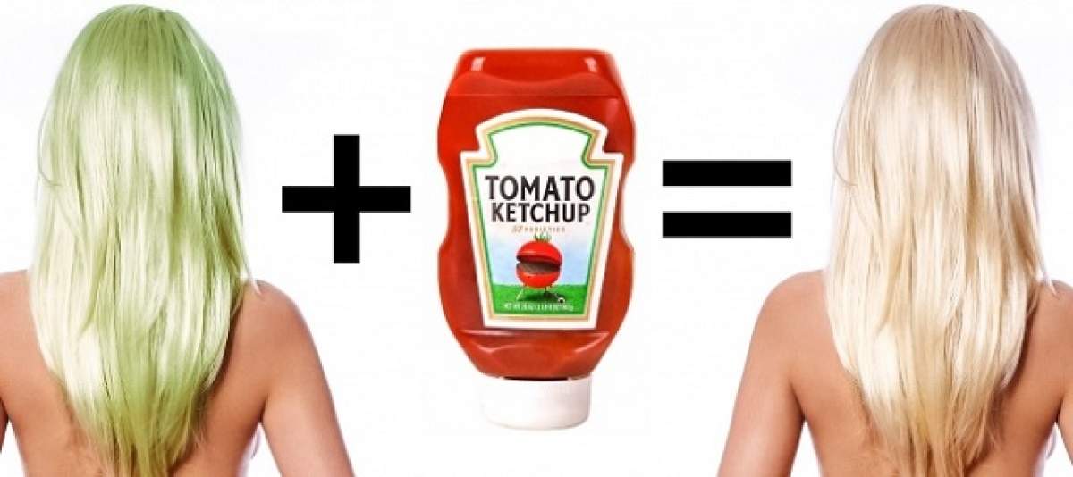 FOTO / Mască de păr cu ketchup!   O vedetă a încercat-o deja, iar rezultatul a uimit-o