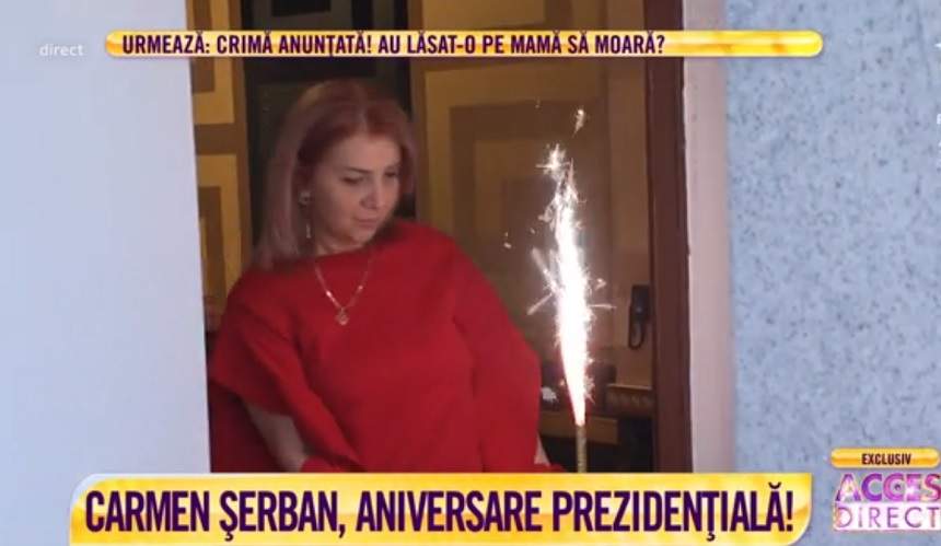 VIDEO / Petrecere cu iz prezidențial pentru Carmen Șerban! Ce surpriză a primit cântăreața, pentru a 47-a zi de naștere