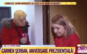VIDEO / Petrecere cu iz prezidențial pentru Carmen Șerban! Ce surpriză a primit cântăreața, pentru a 47-a zi de naștere