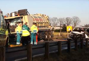 VIDEO / Accident grav pe o şosea din Olanda! Cinci români au murit