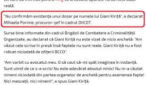 De ce l-au protejat procurorii DIICOT pe Giani Kiriţă, în scandalul drogurilor! Document exploziv