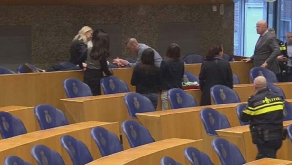 VIDEO / Un bărbat a vrut să-şi pună capăt zilelor în timpul unei şedinţe în Parlament