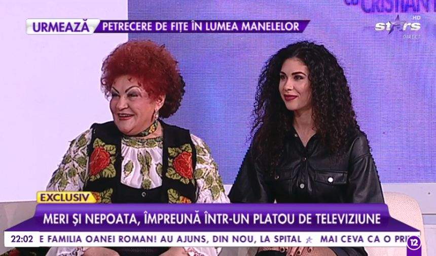 VIDEO / Elena Merişoreanu s-a lăudat la tv cu nepoata sa. Tânăra are 22 de ani şi moşteneşte frumuseţea bunicii