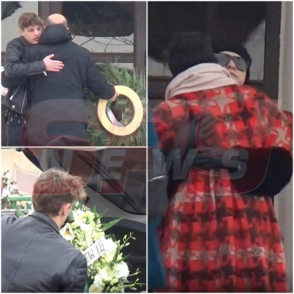 VIDEO / Primele imagini de la înmormântarea lui Andrei Gheorghe. Copiii și fostele soții, greu de consolat