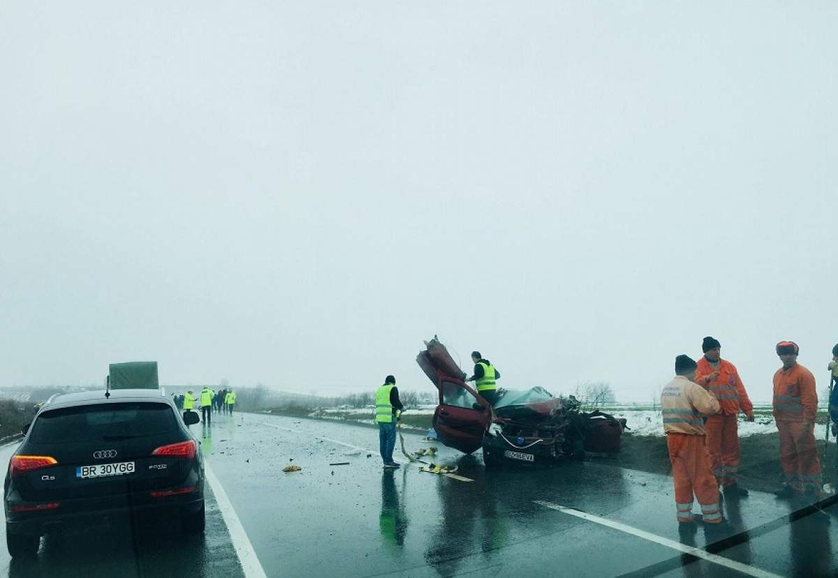 Teribil accident de circulaţie în Buzău! O femeie a murit, şoferul a rămas fără o mână la locul impactului, iar o altă persoană este grav rănită
