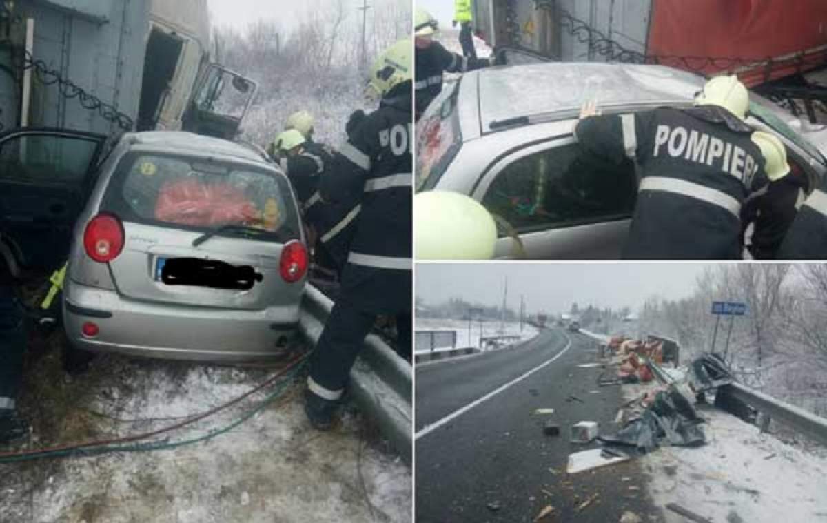 FOTO / Accident teribil în Caraş Severin! O femeie a murit, iar o fetiţă de 13 ani este în comă