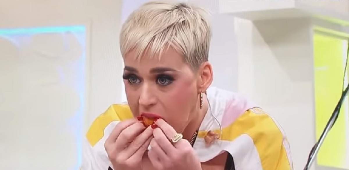 VIDEO / Katy Perry, participantă la un concurs trăznit. Câte chiftele și-a îndesat în gură artista