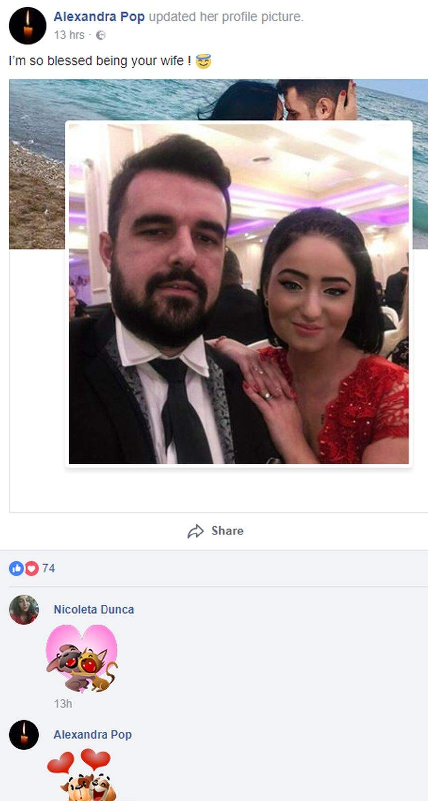 FOTO / Mesajul sfâşietor postat de fiica barmaniţei din Satu Mare, după ce femeia a fost omorâtă: "Unde eşti, mamă, să mă iei în braţe?"