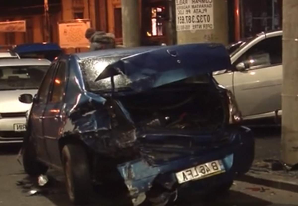 VIDEO / Accident grav în Bucureşti! Un şofer băut a lovit şase maşini