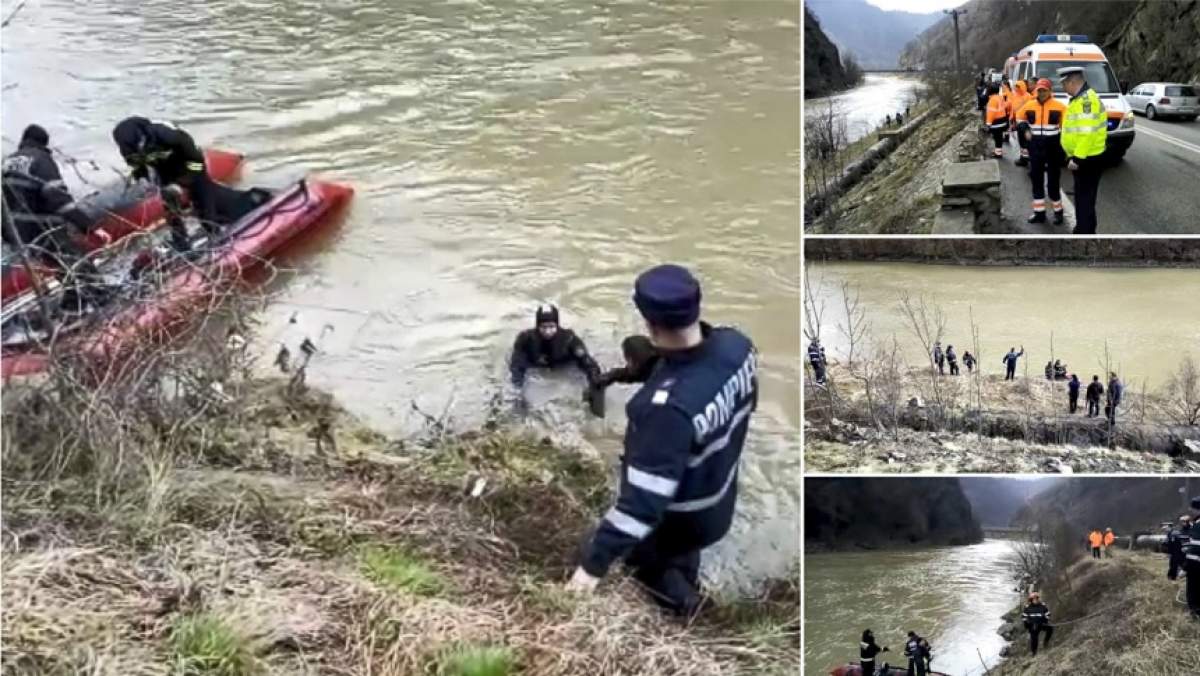 FOTO & VIDEO / Ultimă oră! O familie a plonjat cu maşina în Olt! Fetiţa de 13 ani a fost salvată