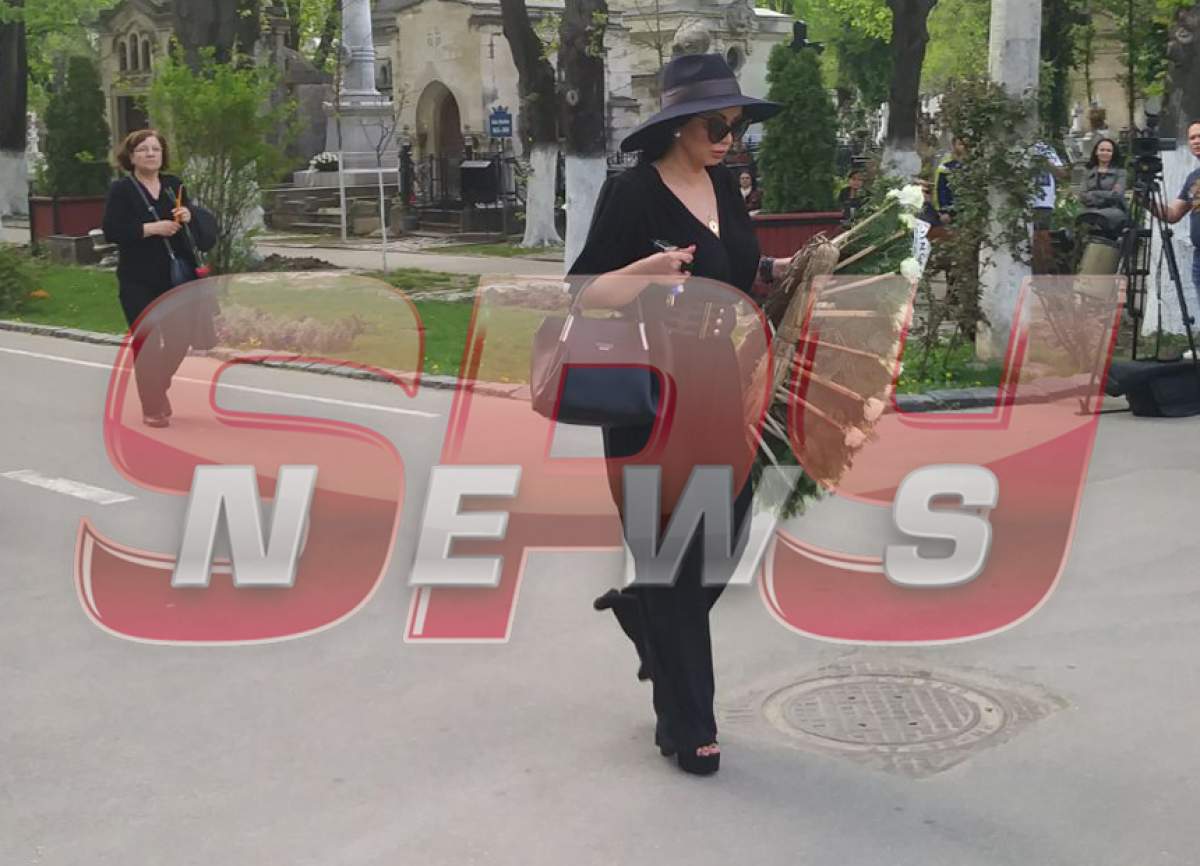 VIDEO / Adriana Bahmuţeanu, tu eşti? Cu pălărie şi ochelari de soare, la căpătâiul Ionelei Prodan