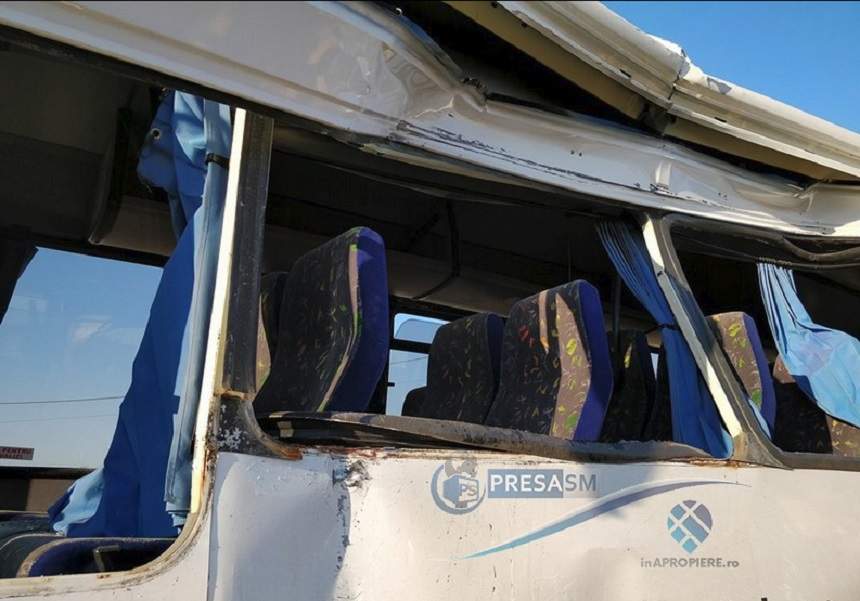 VIDEO / Două autobuze s-au ciocnit violent în Satu Mare. Plan roşu de intervenţie, activat!