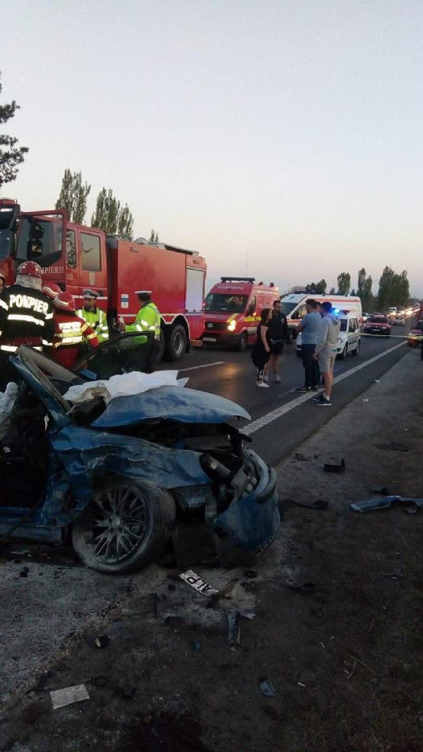 VIDEO / Accident cumplit la Tâncăbeşti! 4 ambulanţe SMURD şi 2 echipaje de descarcerare au intervenit