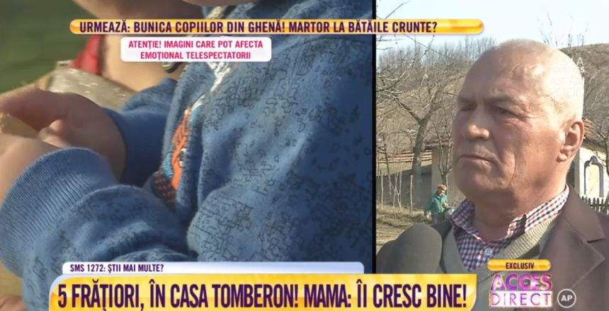 VIDEO / Închisoarea îngerilor, locul în care 5 copilaşi trăiesc în condiţii inumane. Unchiul micuţilor o atacă pe mamă. "Dacă le dau o pâine, o devorează precum şacalul"