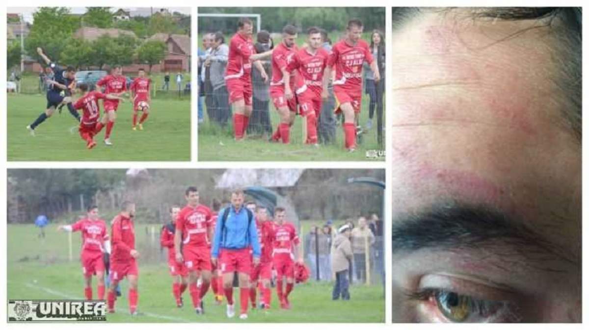 Scene de groază în fotbalul românesc! Un arbitru a fost bătut crunt pe teren