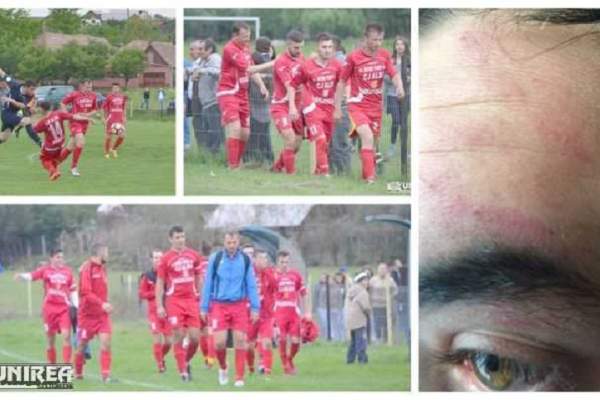 Scene de groază în fotbalul românesc! Un arbitru a fost bătut crunt pe teren