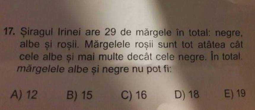 Problema de clasa a II-a pe care 99% dintre părinţi nu ştiu să o rezolve. Tu te descurci?