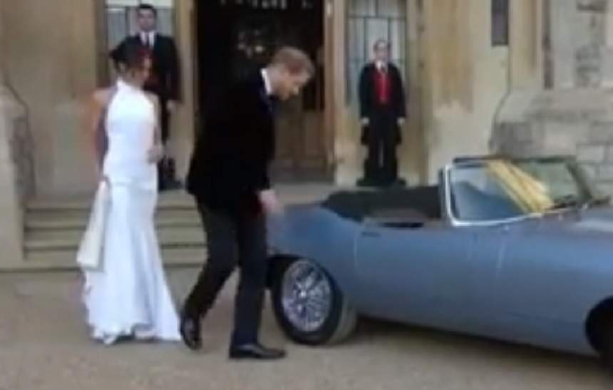 VIDEO / Meghan Markle, o nouă rochie de mireasă! Ducele și Ducesa de Sussex au plecat spre al doilea eveniment