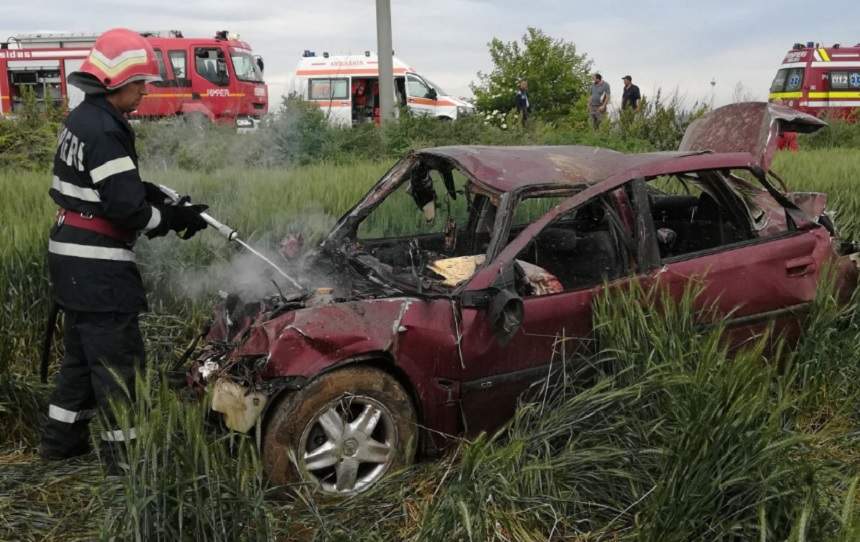 Accident auto mortal în Focșani! Mașina s-a făcut praf, iar un bărbat a murit pe loc