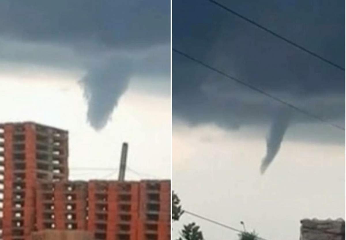 VIDEO / Fenomen extrem în România! O tornadă și-a făcut apariția în Timișoara