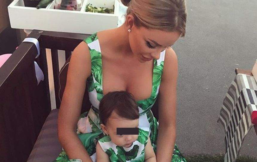 FOTO / Bianca Drăguşanu are toate motivele să fie geloasă. Micuţa Sofia este copia fidelă a tatălui