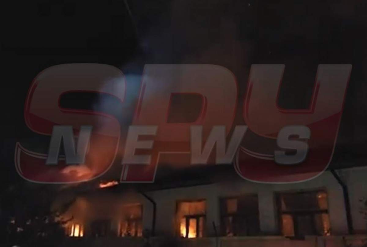 FOTO&VIDEO / O școală din București a fost cuprinsă de flăcări! Pompierii au intervenit de urgență