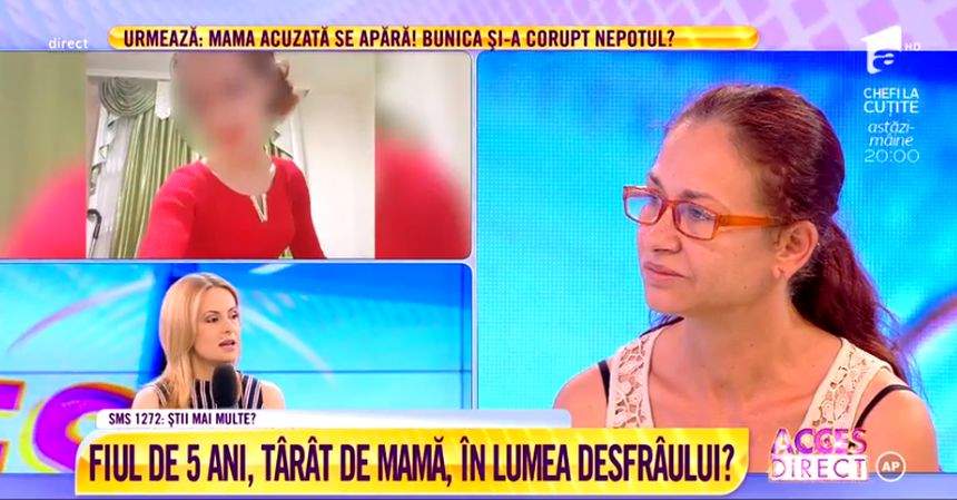 VIDEO / Copil de 5 ani, târât de mamă în lumea desfrâului? Bunica de 39 de ani îşi cere cu disperare nepotul înapoi