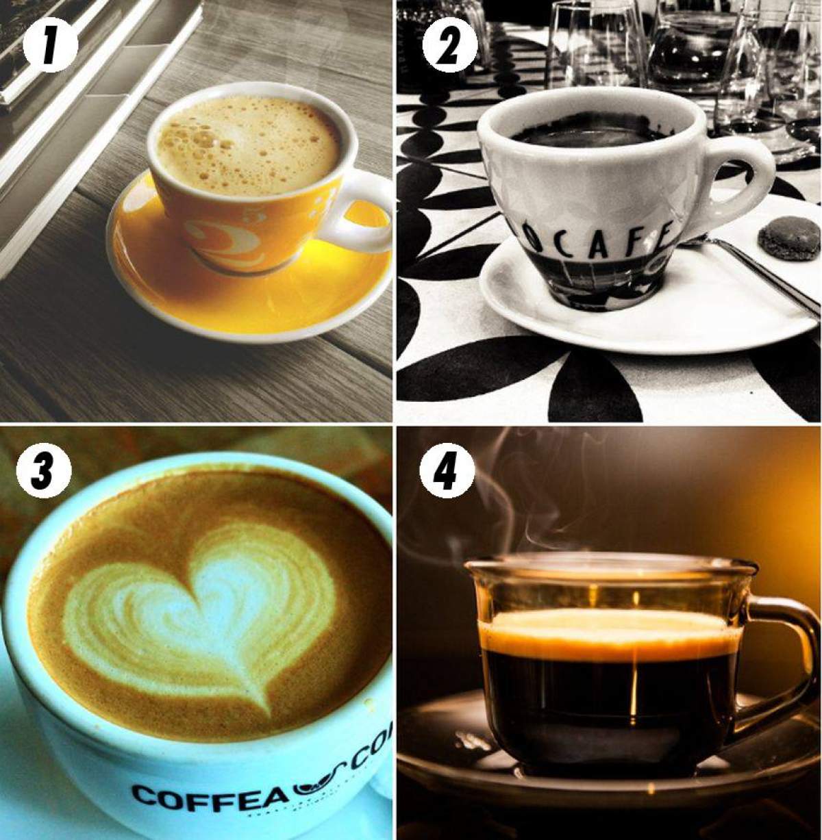 TEST / Alege o ceaşcă de cafea şi află în ce moment al zilei eşti la capacitate maximă