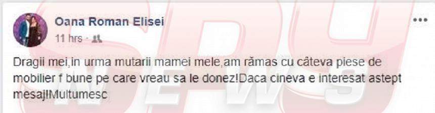 Gest emoţionant făcut de Oana Roman, după ce Mioara Roman a fost nevoită să se mute din casa în care locuia