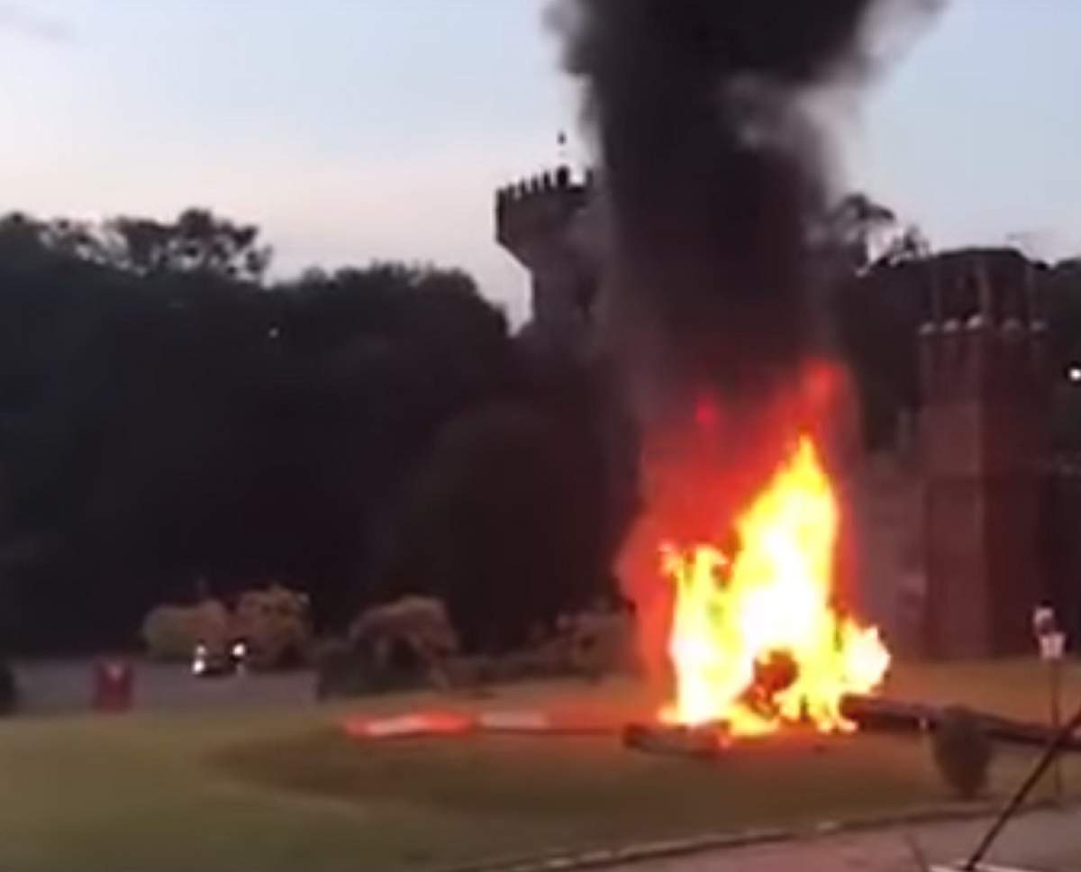 VIDEO / Surpriza s-a transformat în haos! Elicopterul cu care o mireasă era dusă la nuntă s-a prăbuşit