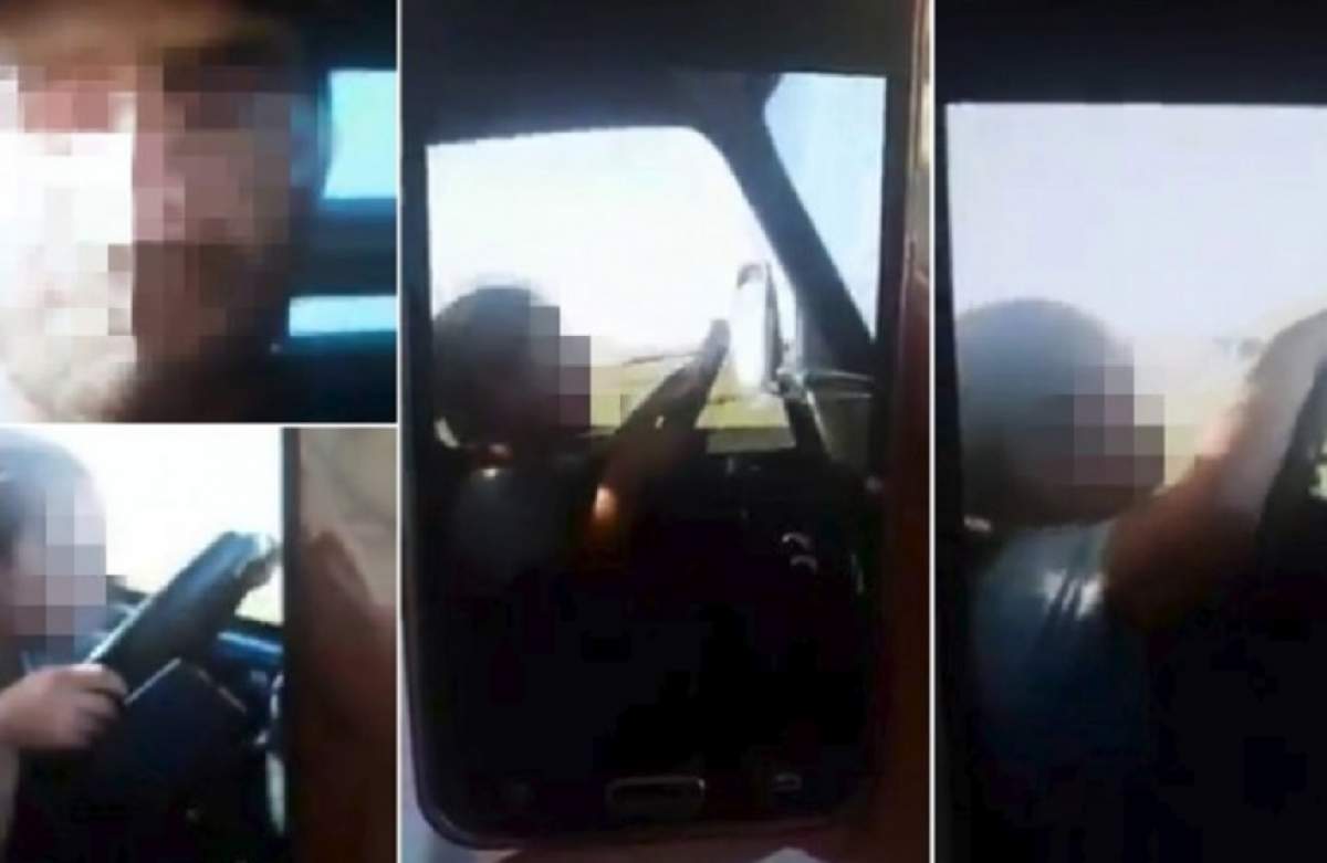 VIDEO ȘOCANT / Fetiță de 6 ani, filmată în timp ce conducea o camionetă. Tatăl, fără permis, transmitea LIVE pe Facebook