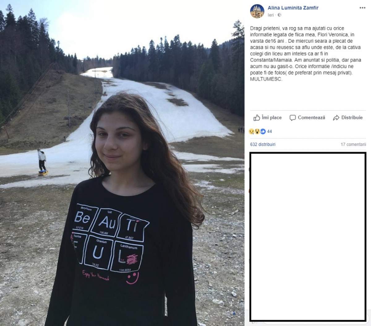 Fiica unui fost jurnalist, dată dispărută. Mesajul disperat al mamei