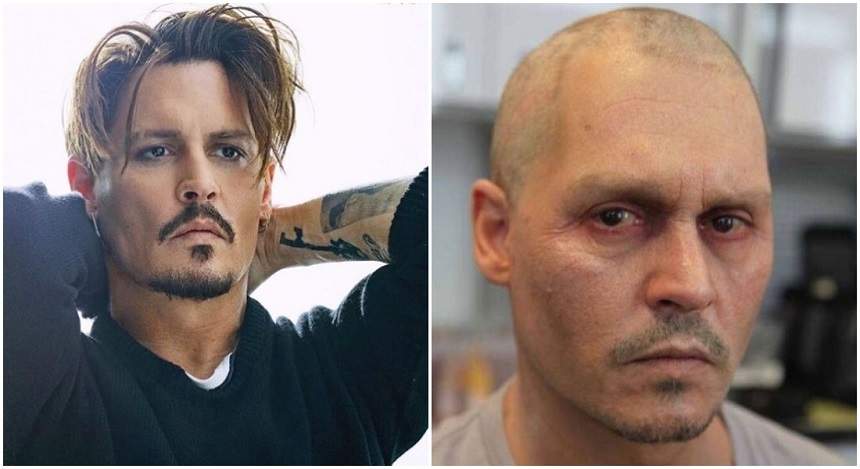 FOTO / A apărut slab şi palid, iar acum s-a ras pe cap! Johnny Depp a apărut într-o ipostază îngrijorătoare