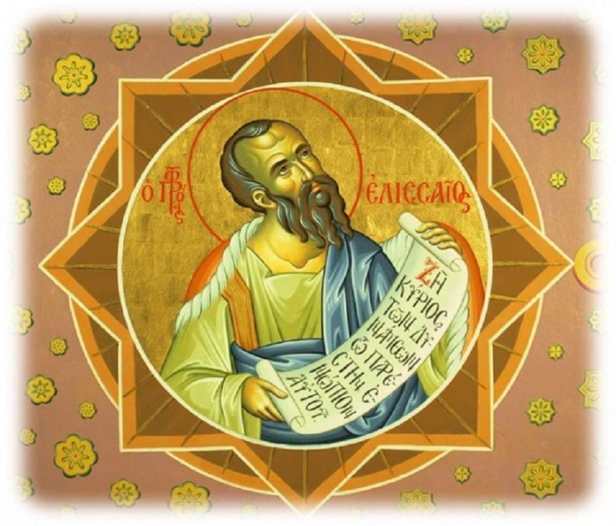 Sfântul Proroc Elisei, urmașul lui Ilie, pomenit pe 14 iunie. Rugăciunea pentru belșug rostită de Aliseu